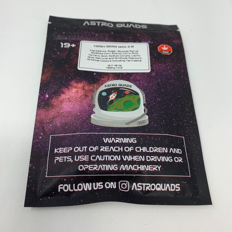 Hash Bear Minis 2.0 400MG THC (10x40MG) By Astro Quads